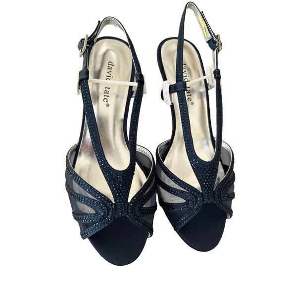 David Tate Women's Refined Embellished Illusion Evening Sandals Heels SZ 6.5 WW - Picture 6 of 8